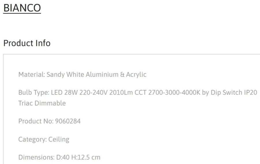 Plafoniera LED design modern BIANCO 28Watt, NVL-9060284