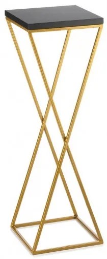 Suport pentru flori LOFT 70x24 cm auriu/negru