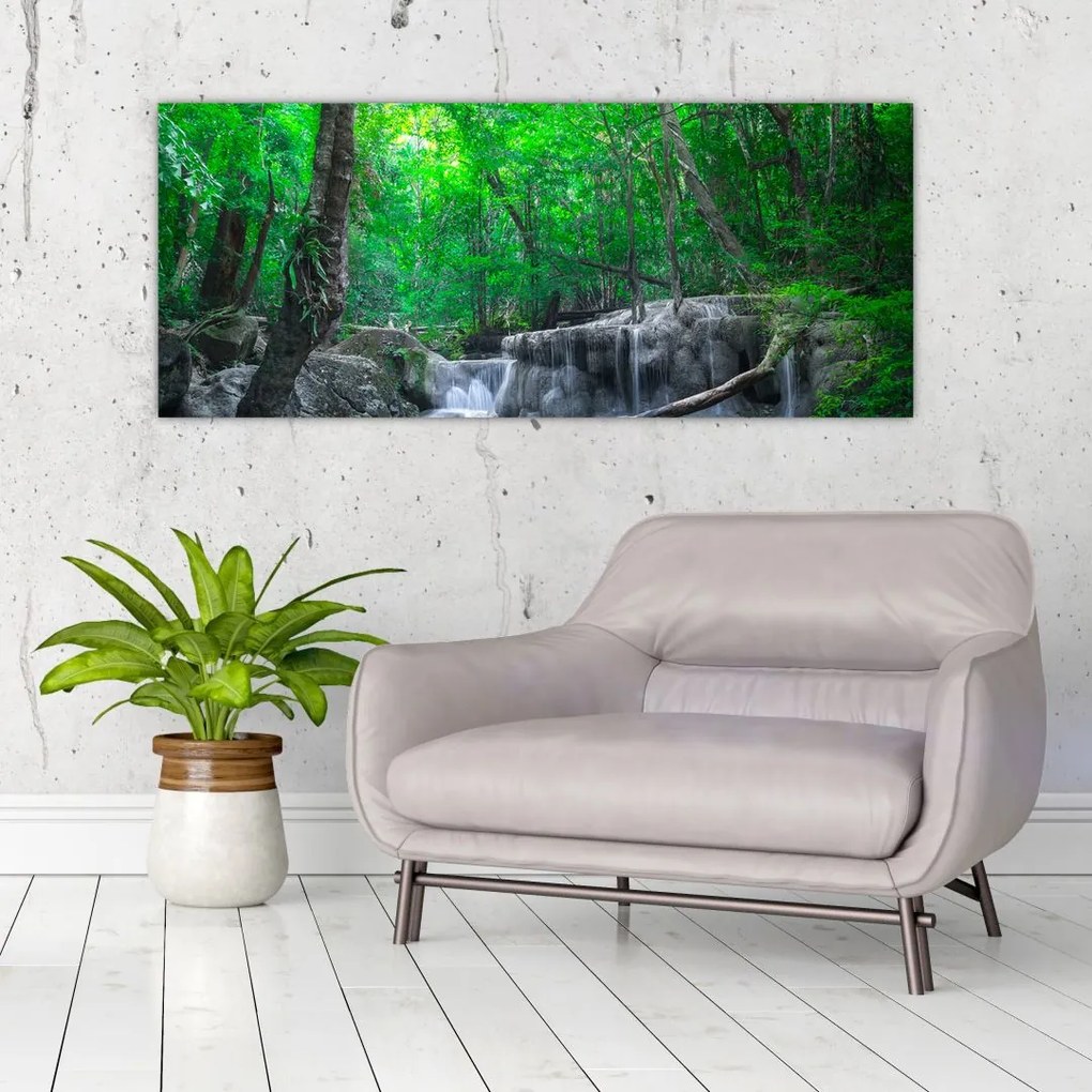 Tablou - Cascada Erawan, Kanchanaburi, Thailanda (120x50 cm)