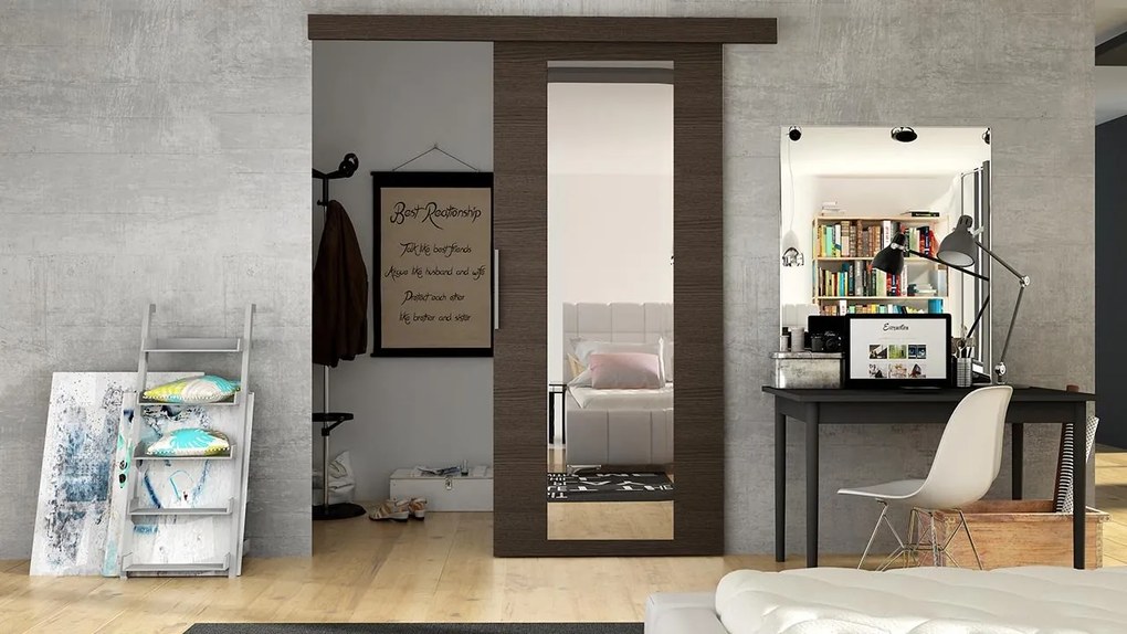 Uși culisante Robaso 70 IV (ciocolățiu) (cu oglindă). 1104687