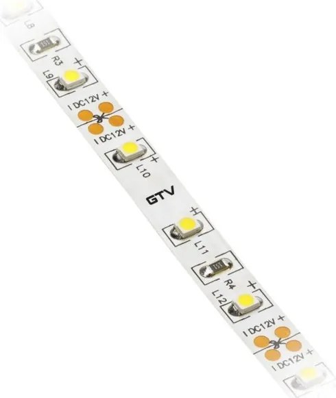 Bandă LED Flash GTV pentru mobilier, lumină rece, 60 LED m, 850 lm m, 12 W m, 12V, IP20, 5 m Alb rece, 12 V, LED Flash, 850 lm/m, 12 W/m, 8 mm