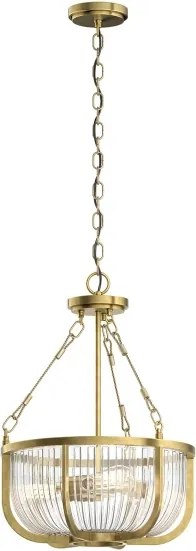 Quintiesse QN-ROUX3-NBR - Candelabru ROUX pe lanț, 3xE27/60W/230V, auriu