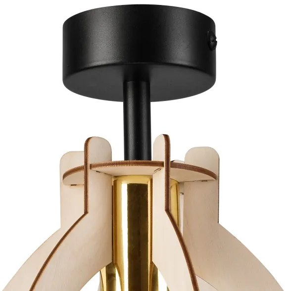 Lustră aplicată LANDO 1xE27/15W/230V fag