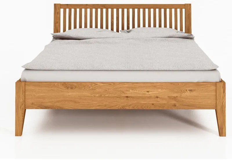 Pat dublu din lemn de stejar 140x200 cm Odys - The Beds