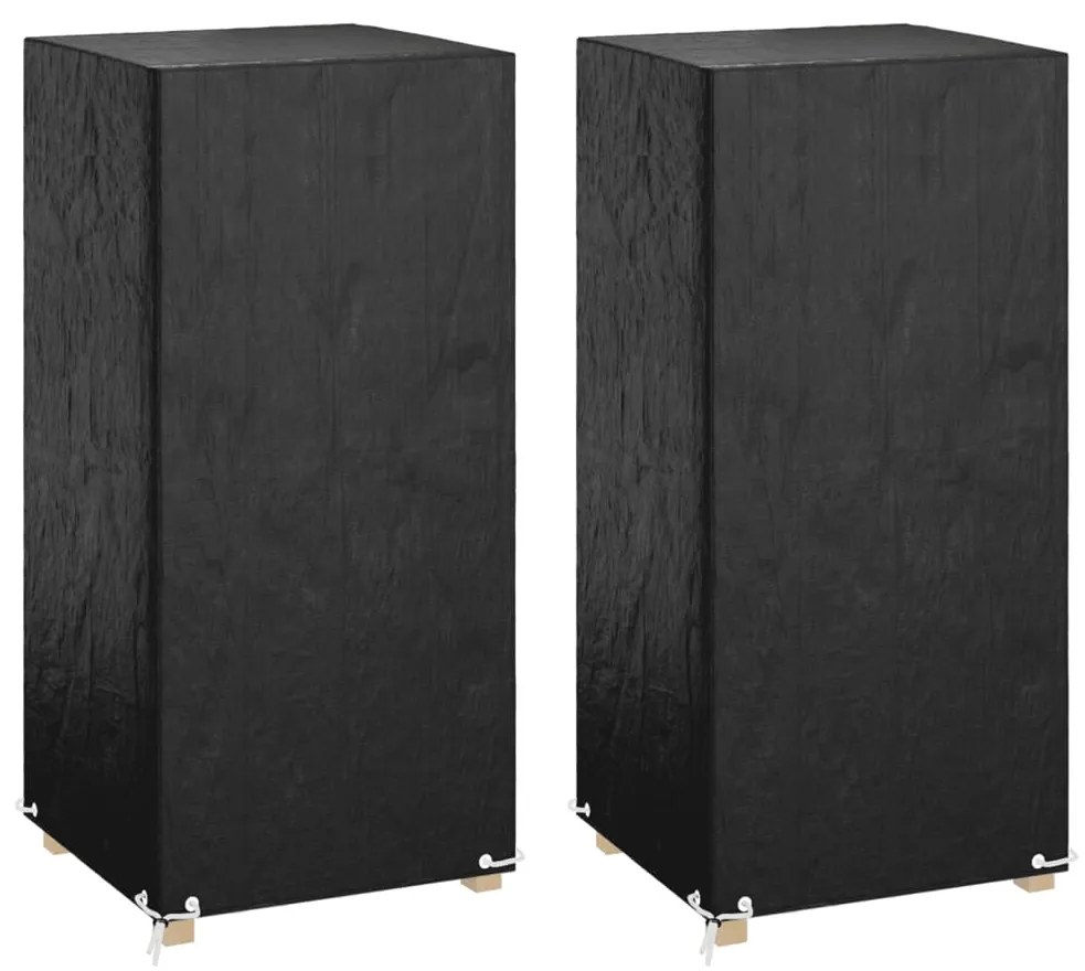 vidaXL Huse scaun grădină, 2 buc, 8 ocheți, 75x70x140 cm, polietilenă