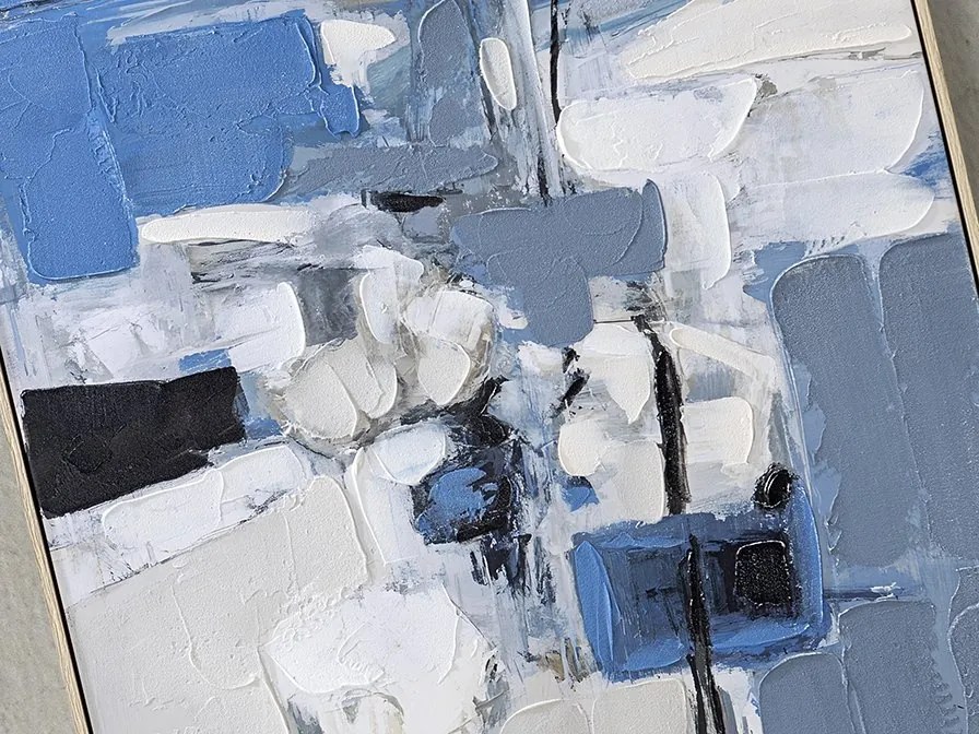 Tablou de perete pictura acrilica Paisaje azul 83x123cm