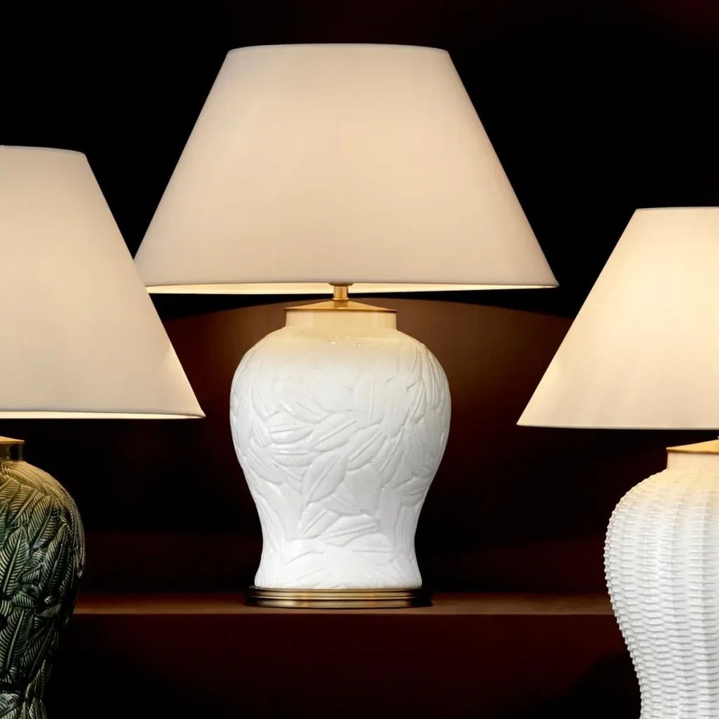 Veioza eleganta design LUX din ceramica, Cyprus alb 110952 HZ
