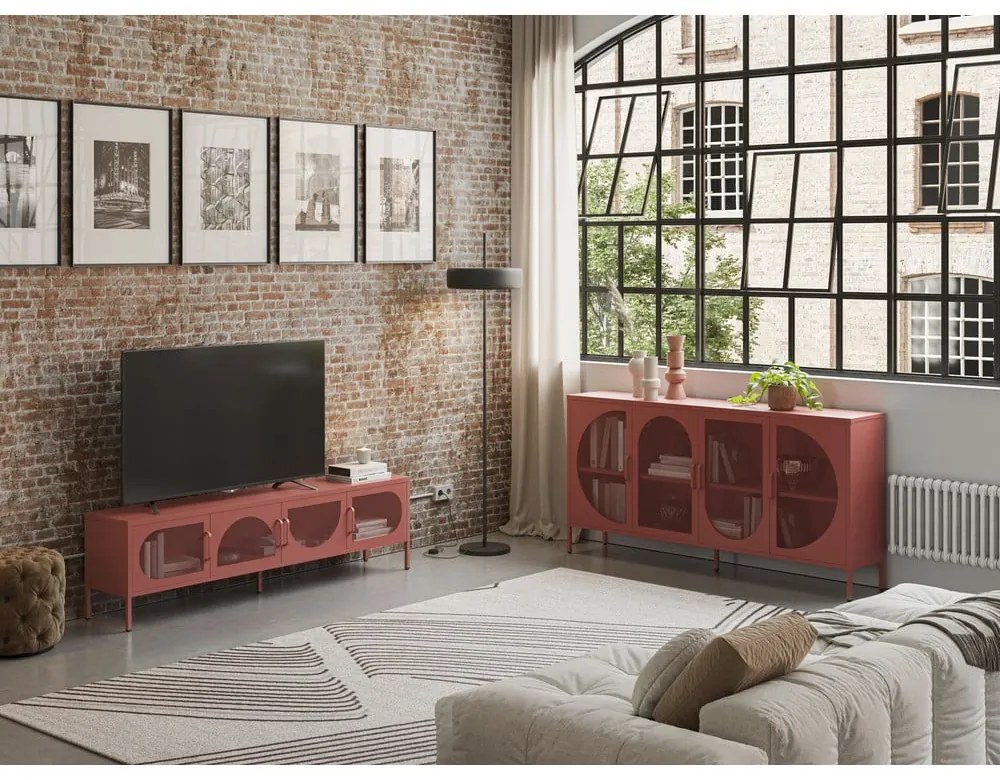 Comodă TV cărămizie 180x50 cm Tayra – Marckeric