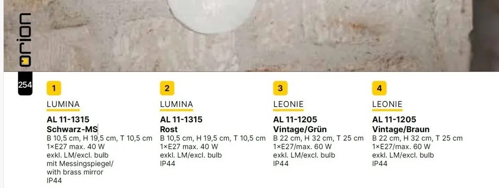 Aplica de exterior stil contemporan IP44 LUMINA rustic/negru