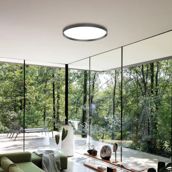 Plafonieră LED Ideal Lux FLY LED/26W/230V 2700K d. 45 cm CRI90 IP40 negru