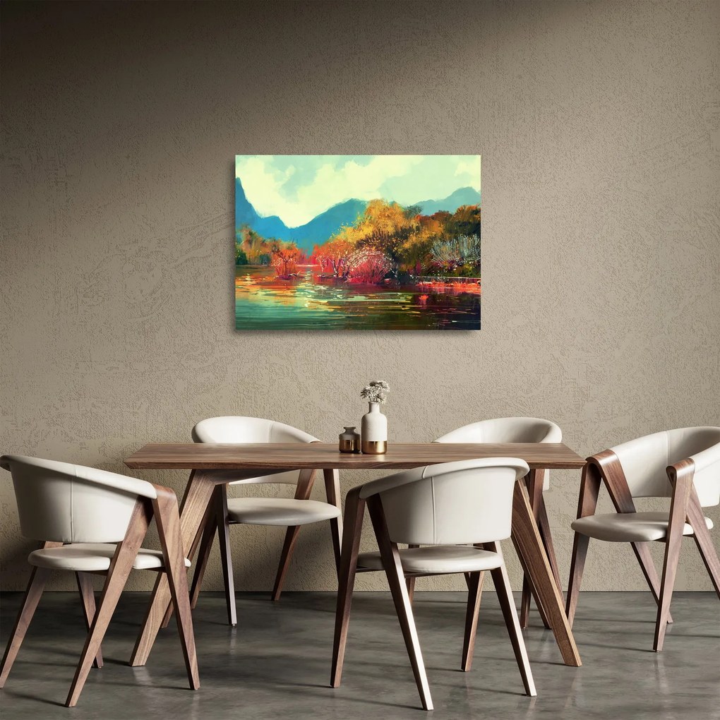 Tablou pe sticlă - Culorile toamnei (70x50 cm)