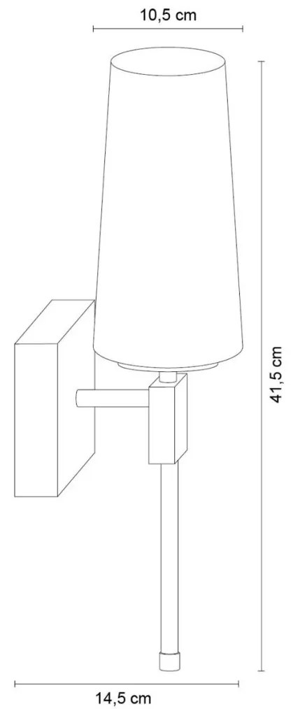 Aplica de perete eleganta VINCENZA titan periat