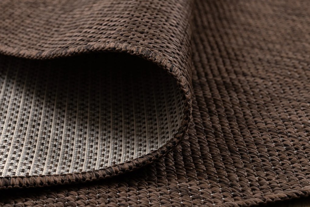 Covor SISAL SION cerc A5165A Melanj țesute plate maro