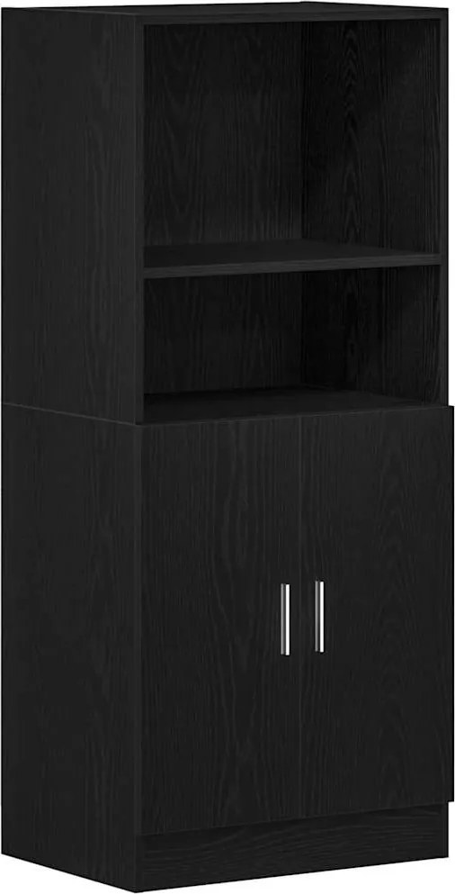 vidaXL Dulap de bucătărie, negru, 57x41,5x131,5 cm, lemn prelucrat