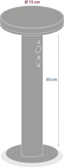 Hesperide - lampă solară LED DETEKT LED/3,7V 2600 mAh IP65