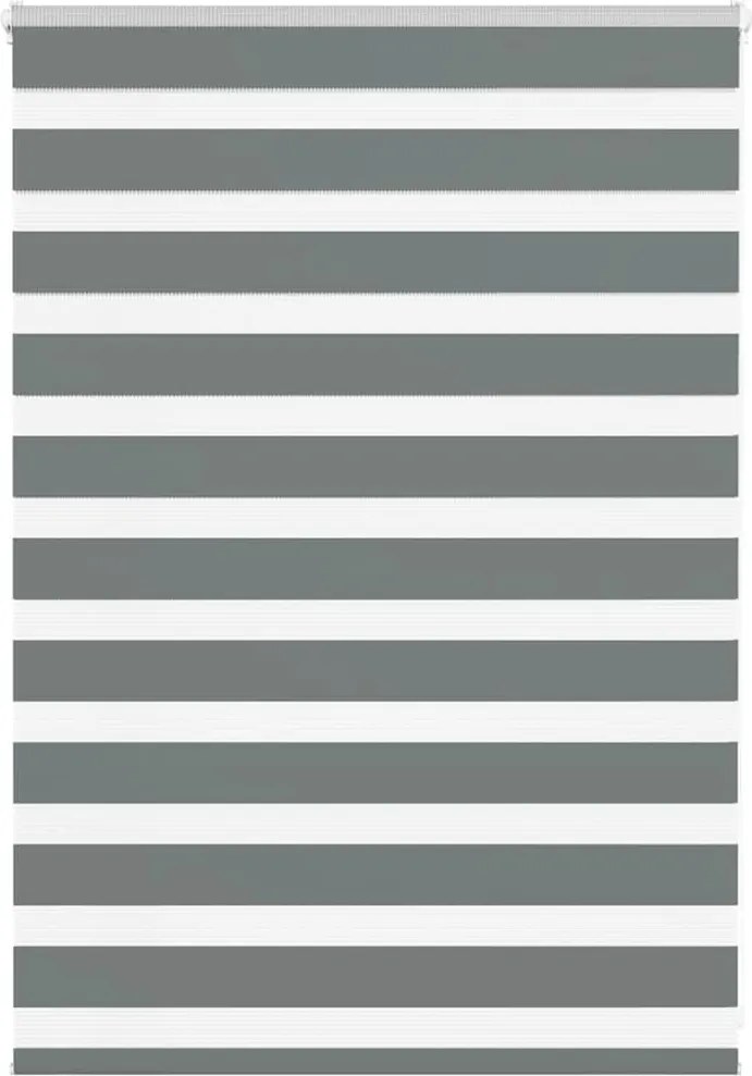 vidaXL Jaluzea tip zebra gri închis lățime țesătură 90,9 cm poliester