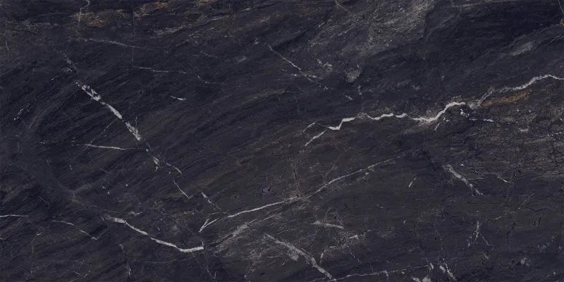 Mexen Sintra Negru gresie glazurată rectificată G1, placă podea-perete 120 x 60 cm, luciu înalt - TL204-120-060-00