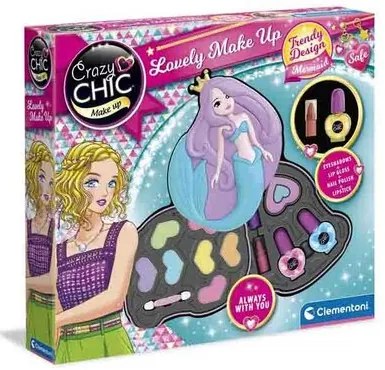 Set Make-up Clementoni Crazy Chic, Sirena, 34 x 30x 6 cm