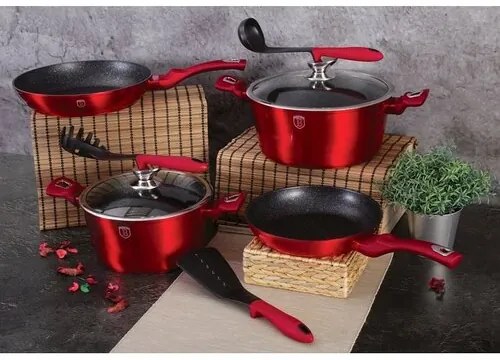 Set de oale și ustensile de gătit Berlinger Haus 13 piese Burgundy Metallic Line I