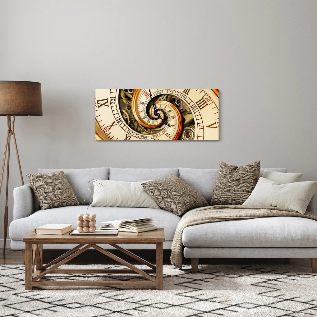 Tablou cu ceas (120x50 cm)