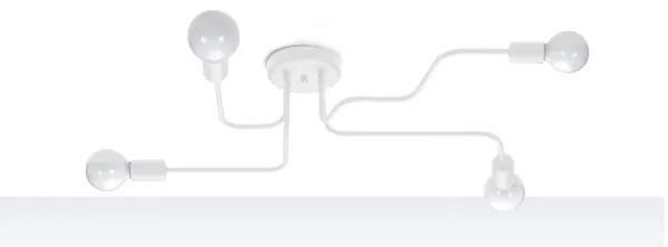 Lustră aplicată Sollux SL.1442 VECTOR 4xE27/15W/230V alb