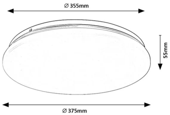 Rabalux 71106 - Plafonieră LED VENDEL, 24 W / 230 V, 4000 K, 37 cm