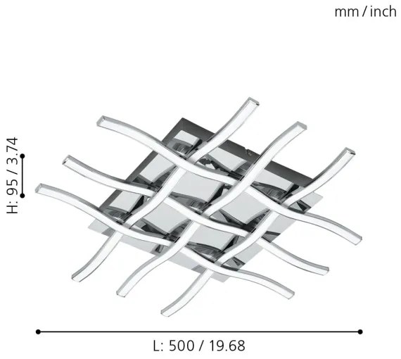 Eglo 95569 - LED Plafoniera LASANA 1 LED/36W/230V