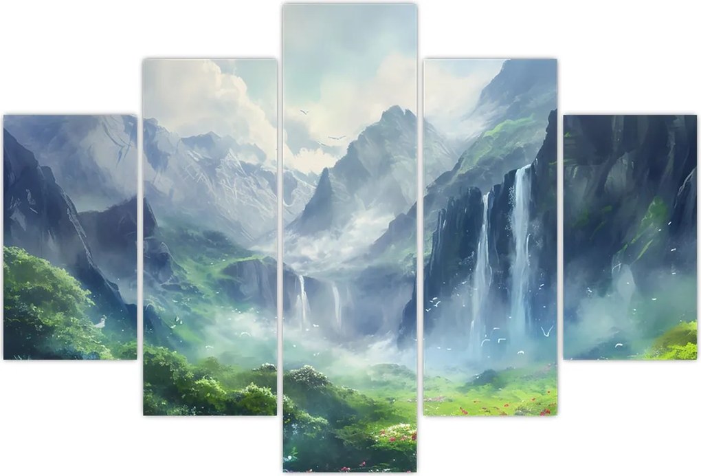 Tablou - Valea cascadelor (150x105 cm)