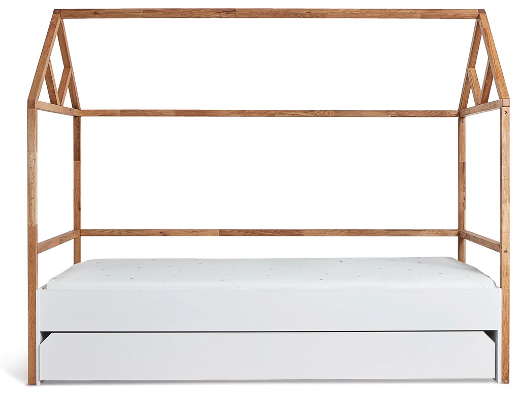 Pat pentru copii cu sertar, LOTTA SNOW 90 x 200 cm