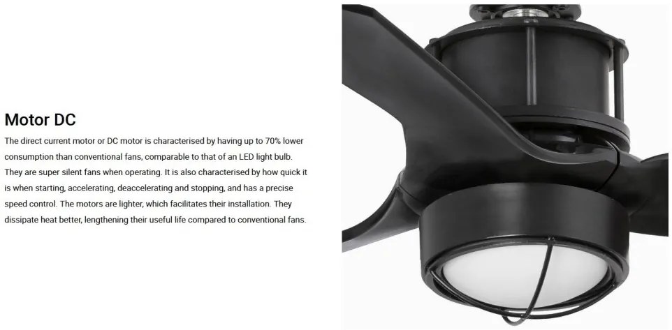 Lustra cu Ventilator si telecomanda JUST FAN XS LED negru