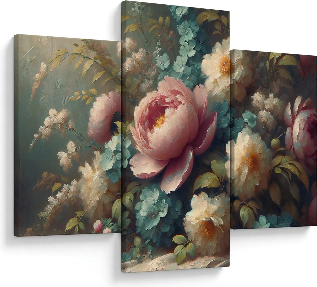 Tablou - Natură moartă cu flori - pictură (90x60 cm)