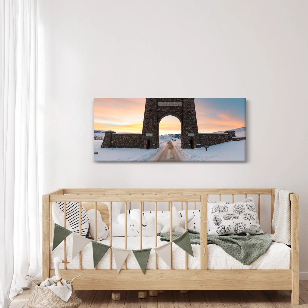 Tablou cu poarta, Yellowstone (120x50 cm)