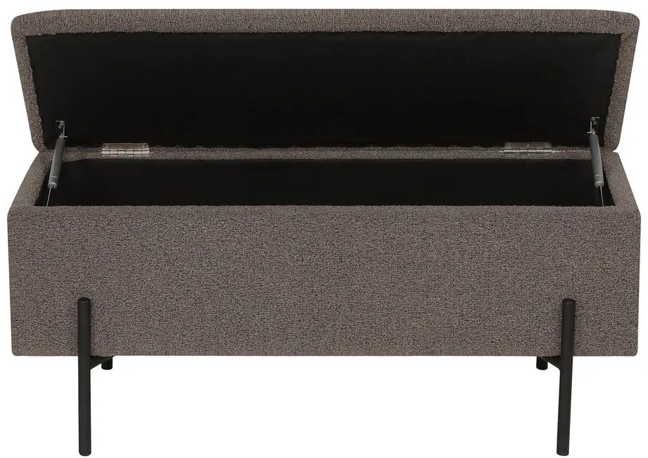 Bancă maro cu tapițerie din țesătură bouclé Watford – House Nordic