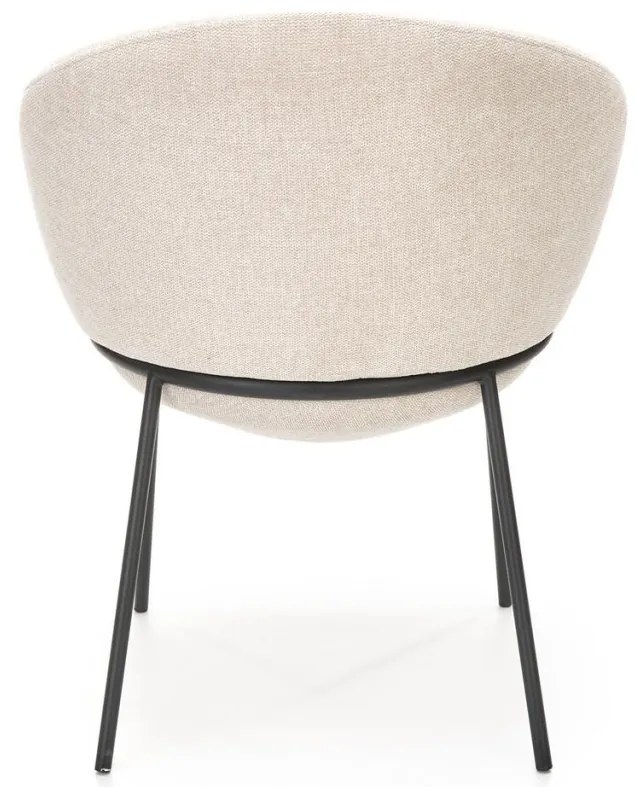 Set masa rotunda Domenico ø110 cm + 3 scaune K482 bej