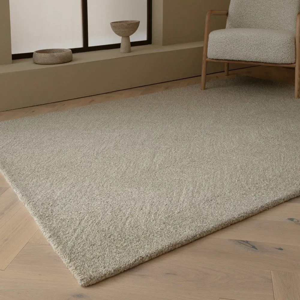 Covor crem țesut manual din amestesc de lână 200x290 cm Theodore Chevron – Asiatic Carpets