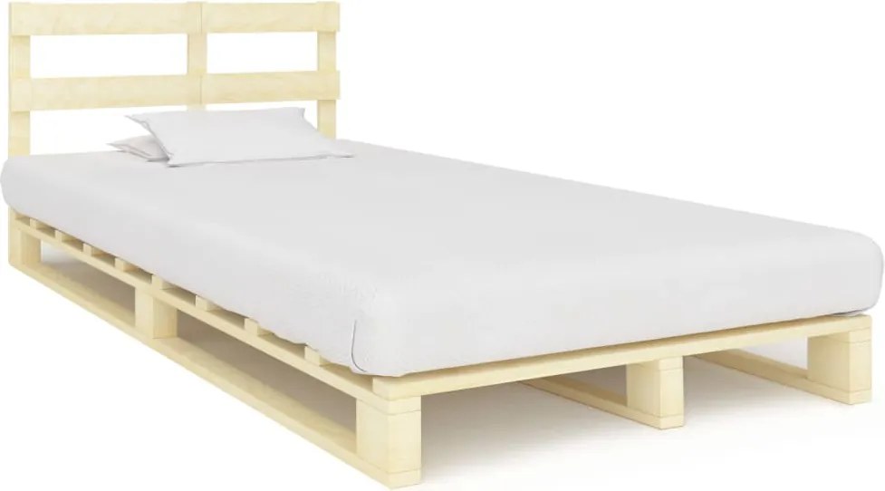 vidaXL Cadru de pat din paleți, 120 x 200 cm, lemn masiv de pin