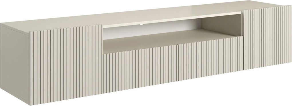 Comodă TV suspendatăă Nicole 200 cm cu nișă și sertare – cashmir / cashmir mat