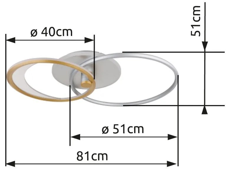 Plafoniera LED cu telecomanda design modern UMBRA