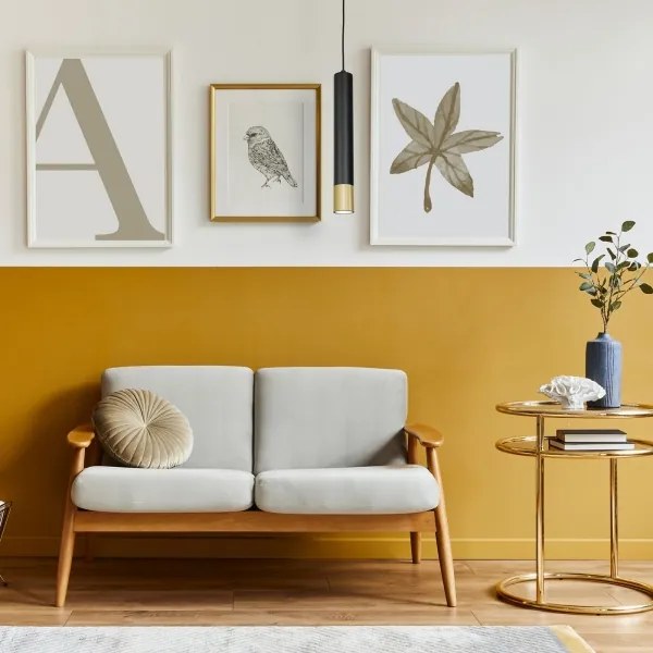 Lustră pe cablu NEST 1xGU10/8W/230V neagră/aurie