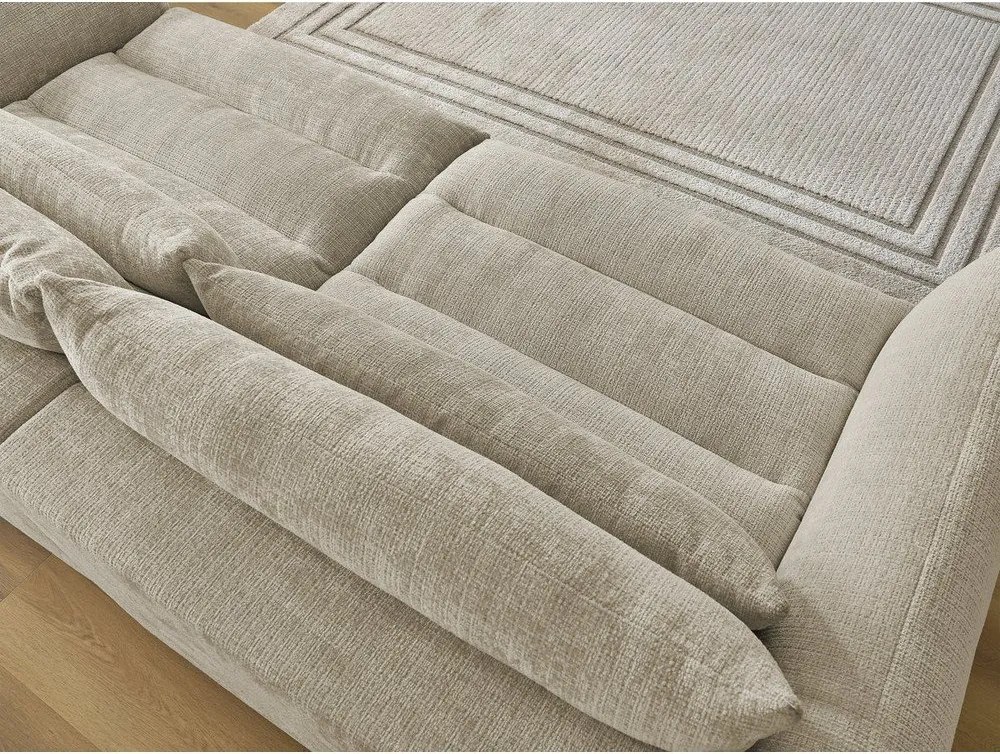 Canapea bej cu tapițerie din chenille 276 cm Neil – Bobochic Paris