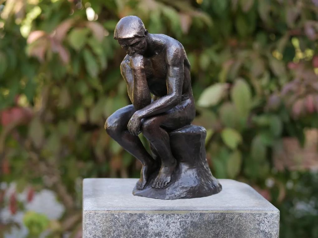 Statuie de bronz clasica Thinker of Rodin 29cm 29x12x24 cm