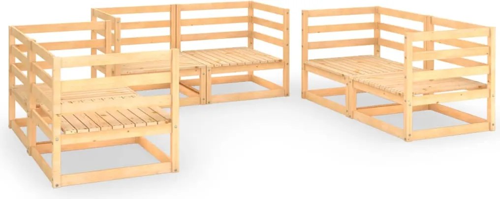 vidaXL Set mobilier de grădină, 6 piese, lemn masiv de pin