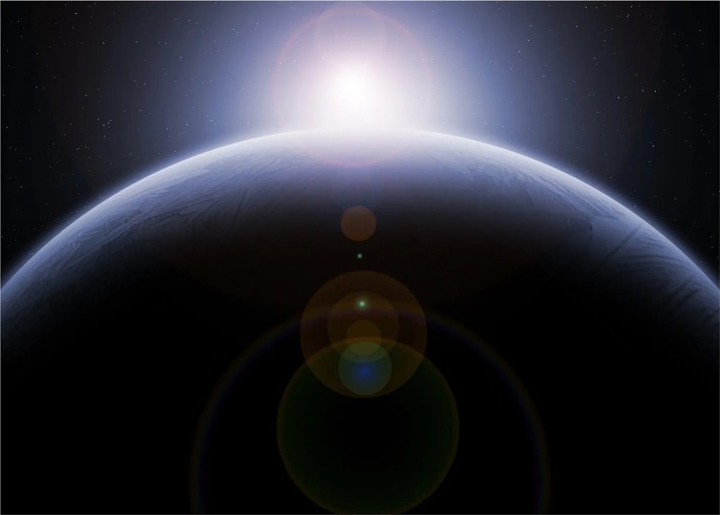 Tablou pe sticlă - Corp cosmic (70x50 cm)
