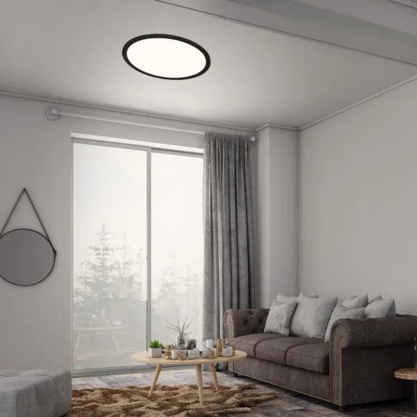 Plafonieră LED dimabilă Briloner 7168-015 PIATTO LED/22W/230V negru + telecomandă