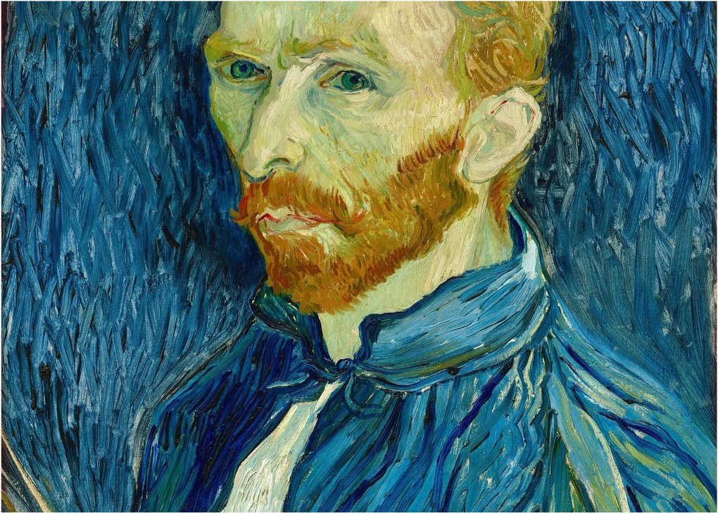 Tablou pe sticlă - Vincent van Gogh, Self-Portrait, reproducere (70x50 cm)