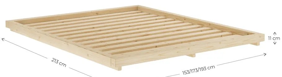 Pat matrimonial din lemn masiv de pin cu somieră 160x200 cm Dock – Karup Design