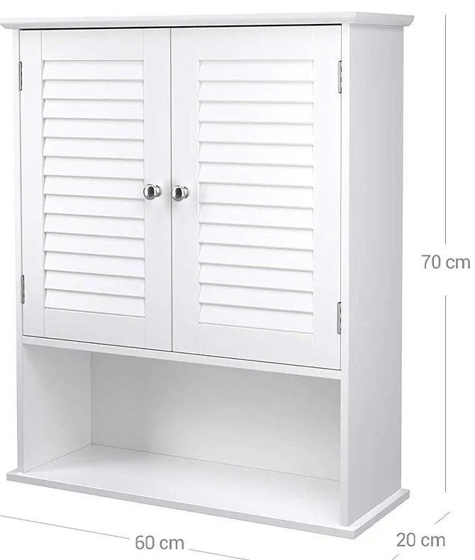 Dulap de perete pentru baie 60x20x70 cm