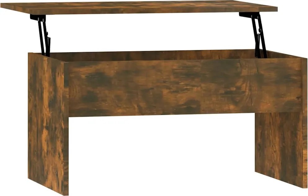 vidaXL Măsuță de cafea stejar fumuriu, 80x50,5x41,5 cm, lemn prelucrat