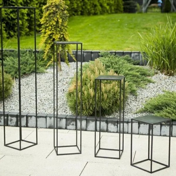 Suport pentru flori 70x24 cm, negru