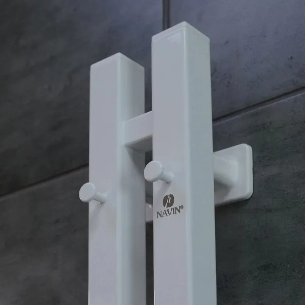 Radiator electric pentru prosoape cu termostat SILOUETTE 200W/230V 150,6 cm IP44 alb, montaj pe partea dreaptă